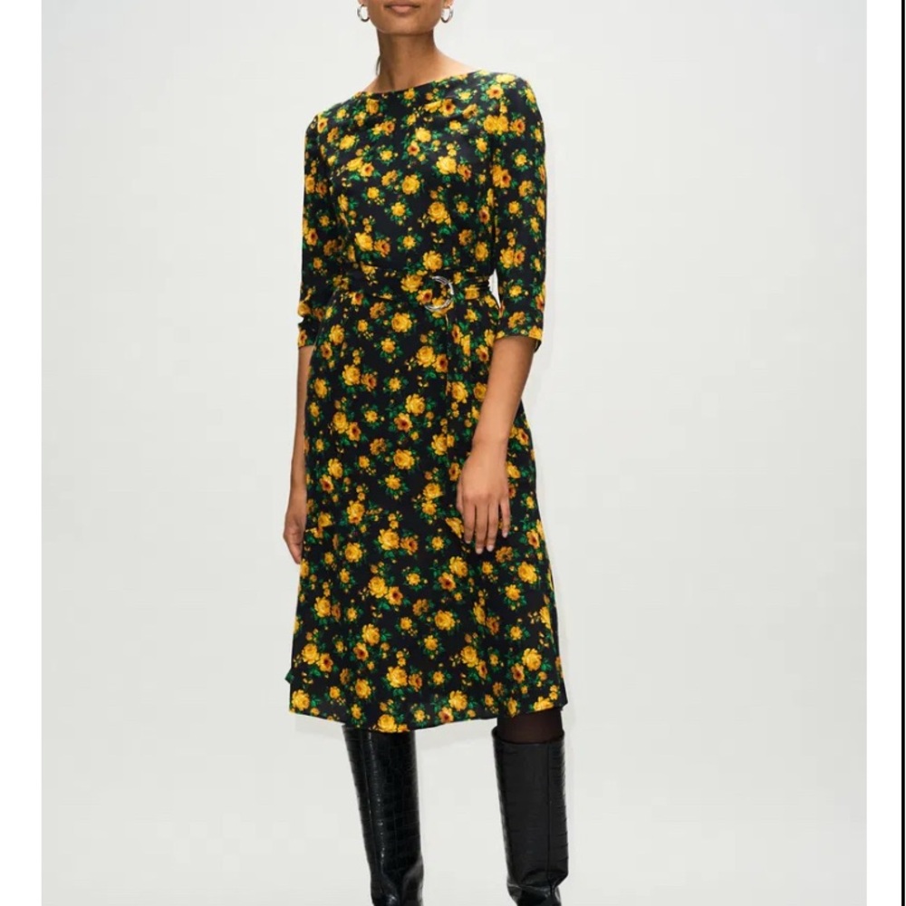 Claudie Pierlot Classic silk midi dress NWT